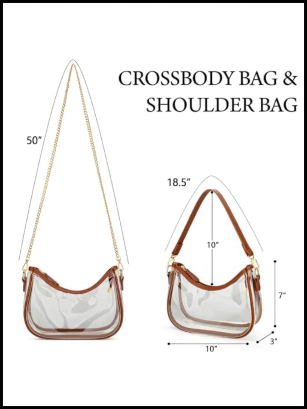 PU Leather Hobo Shoulder Bag with Chain Strap Retro Handbag Clutch